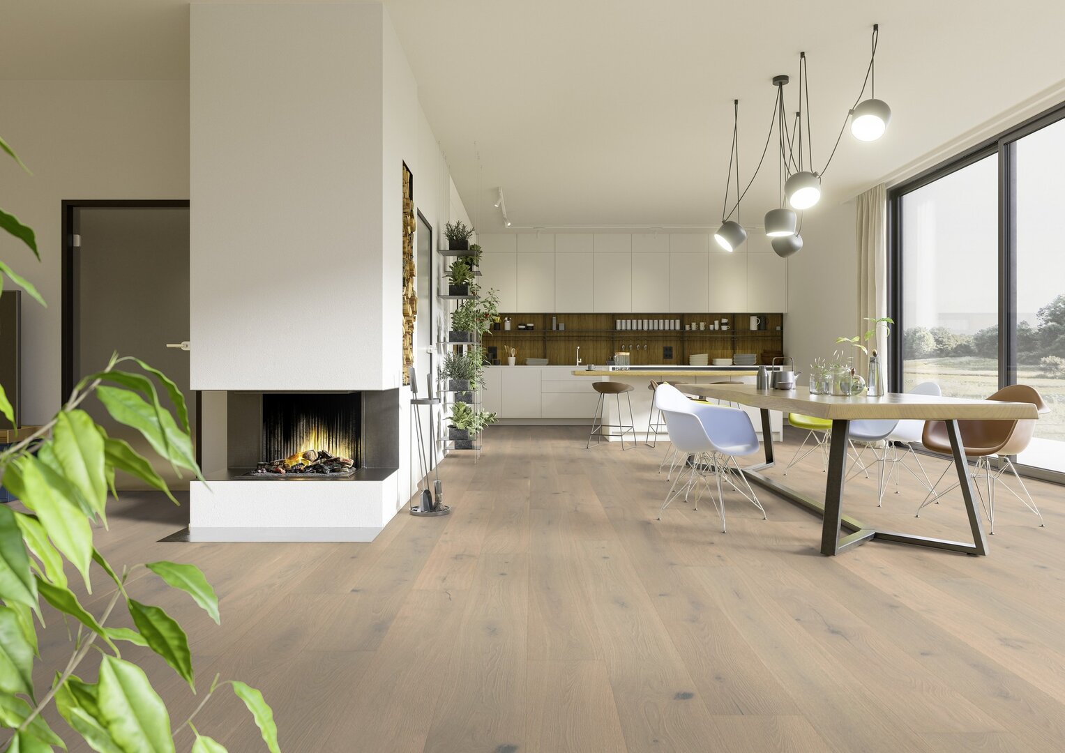 Parquet roble Vomero 2390x250x14mm madera natural - Imagen 2